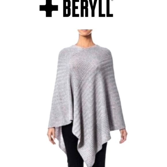 Beryll Sweaters - 🚫SOLD🚫 NWOT BERYLL 100% Cashmere ribbed poncho One Size